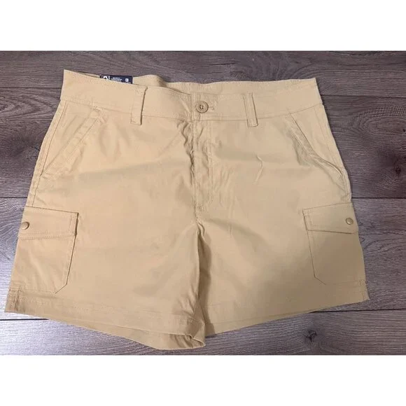 Eddie Bauer shorts women 2 Way Stretch 5”Inseam Hiking Outdoor Wear size 14 - Picture 2 of 13